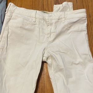 White Hollister Non ripped Super Skinny Jeans